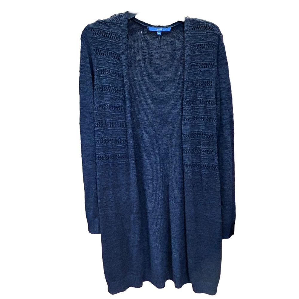 Apt. 9 Navy Blue Knit Long Cardigan Sweater S